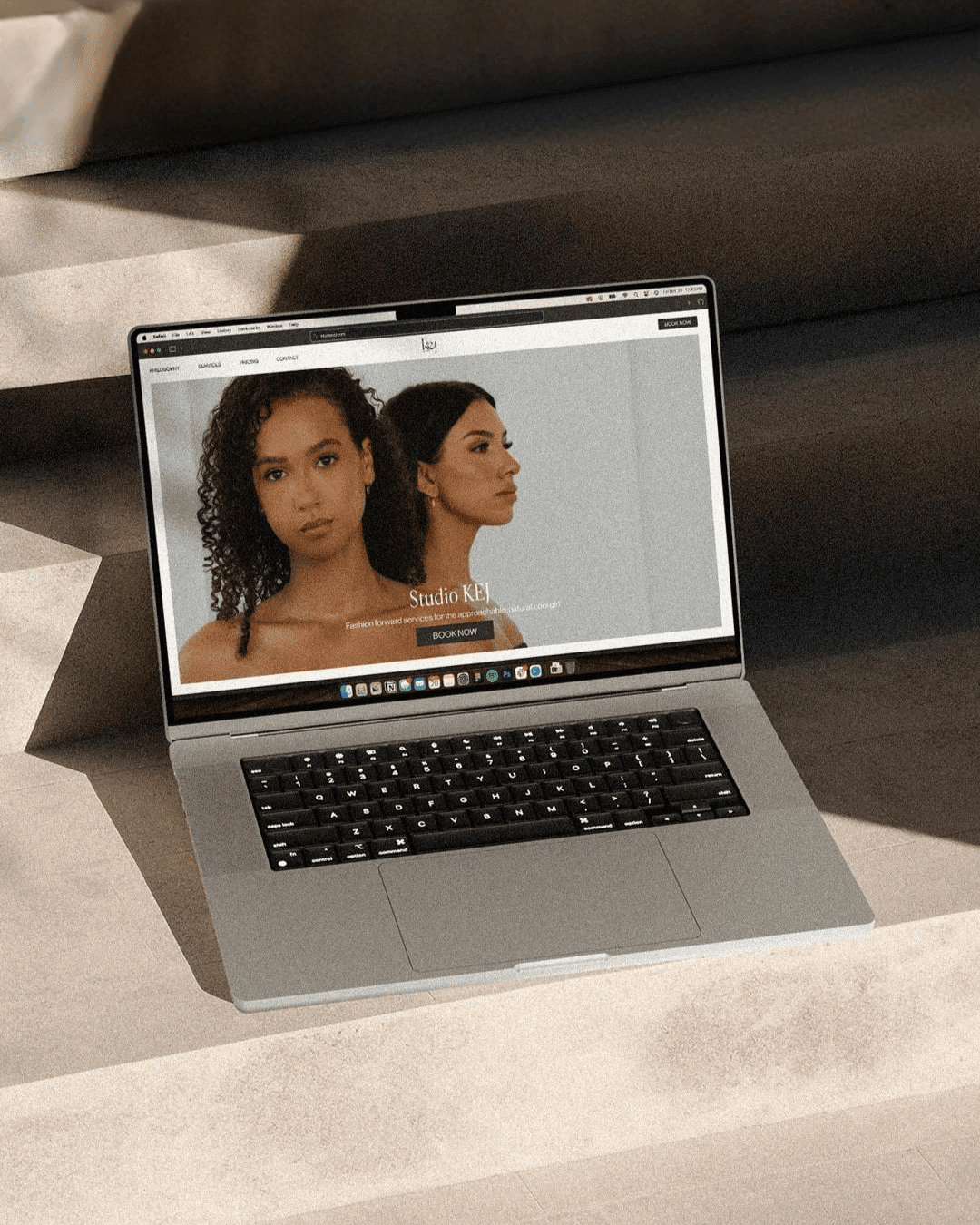 kej website mockup