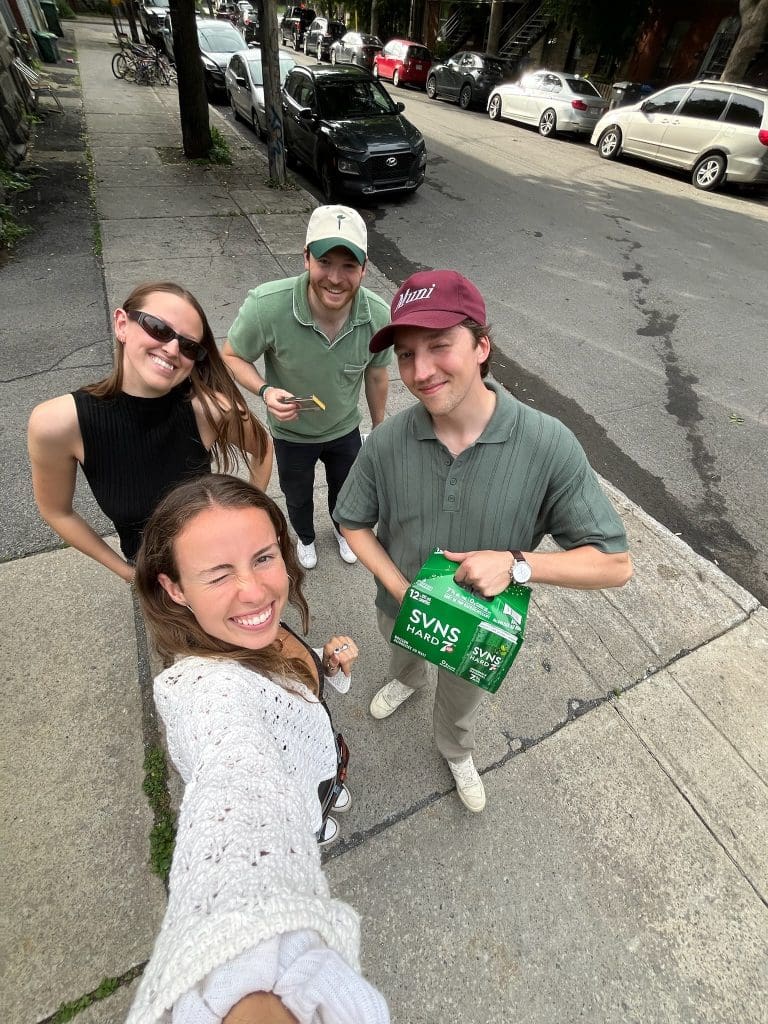Friends outside