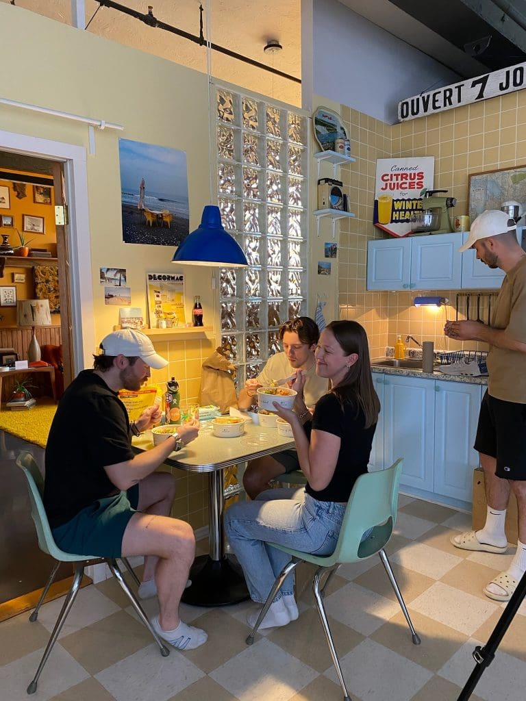 Friends having lunch