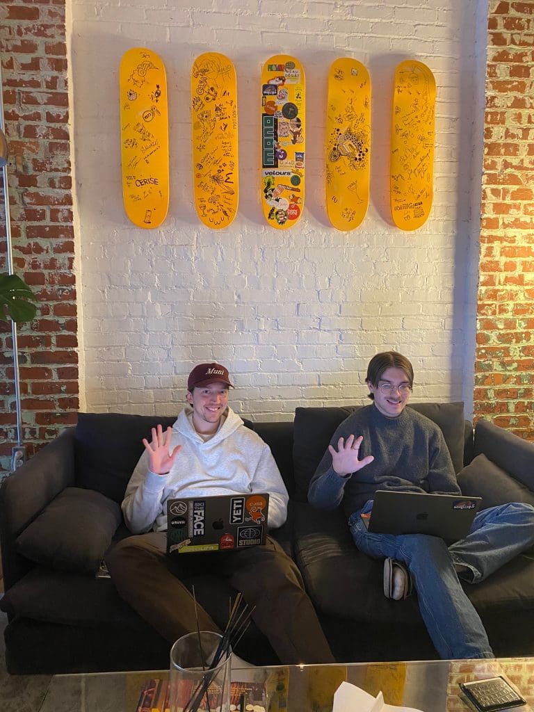 Working on the couch
