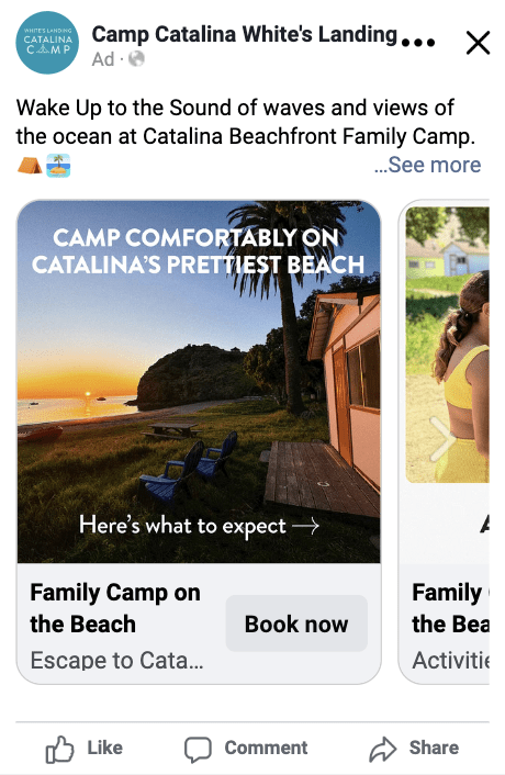 Featured client = Catalina White's Landing Carousel